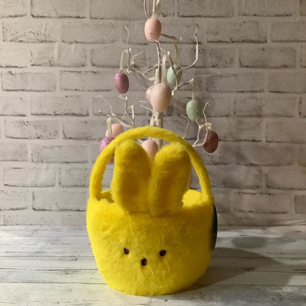 Just Born Peeps Faux Fur Yellow Easter Basket